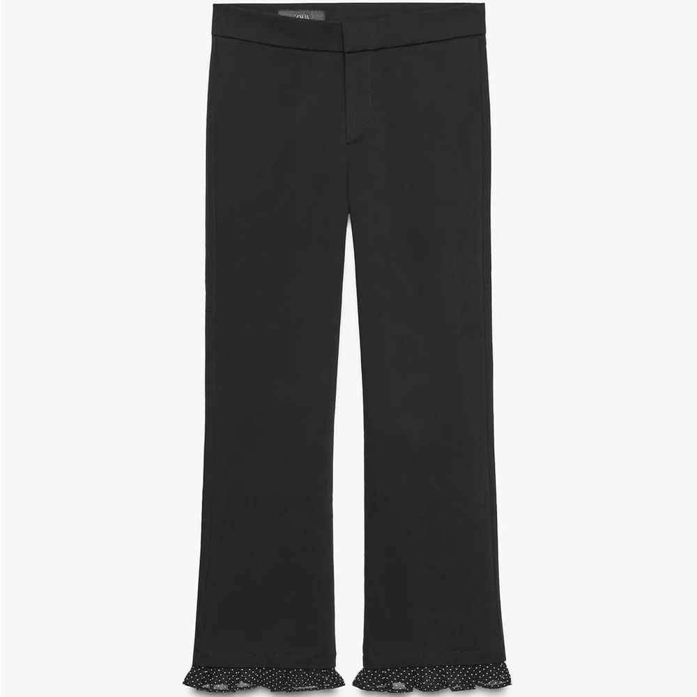 Ruffled mini flare pants